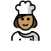woman cook: medium skin tone on OpenMoji