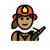woman firefighter: medium skin tone on OpenMoji