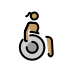 woman in manual wheelchair facing right: medium skin tone on OpenMoji
