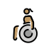woman in manual wheelchair: medium skin tone on OpenMoji