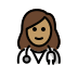 woman health worker: medium skin tone on OpenMoji