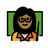 woman teacher: medium-dark skin tone on OpenMoji