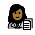 พนักงานบริษัทหญิง: โทนผิวสีแทน on OpenMoji