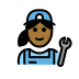 ช่างซ่อมหญิง: โทนผิวสีแทน on OpenMoji