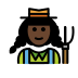 woman farmer: dark skin tone on OpenMoji