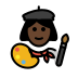 woman artist: dark skin tone on OpenMoji