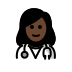 woman health worker: dark skin tone on OpenMoji