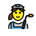 woman factory worker on OpenMoji