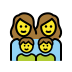 family: woman, woman, boy, boy on OpenMoji