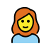 woman: red hair on OpenMoji