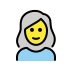 ผู้หญิง: ผมขาว on OpenMoji