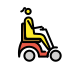 woman in motorized wheelchair facing right on OpenMoji