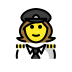 woman pilot on OpenMoji