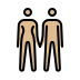 woman and man holding hands: medium-light skin tone on OpenMoji