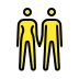 woman and man holding hands on OpenMoji