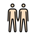 men holding hands: light skin tone on OpenMoji