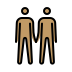 men holding hands: medium skin tone on OpenMoji