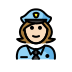 woman police officer: light skin tone on OpenMoji