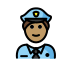 police officer: medium skin tone on OpenMoji