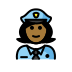 woman police officer: medium-dark skin tone on OpenMoji