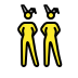 women with bunny ears on OpenMoji