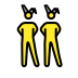 men with bunny ears on OpenMoji