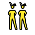 people with bunny ears on OpenMoji