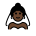 woman with veil: dark skin tone on OpenMoji