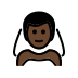 man with veil: dark skin tone on OpenMoji