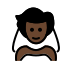 person with veil: dark skin tone on OpenMoji