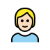 person: light skin tone, blond hair on OpenMoji