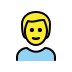 man: blond hair on OpenMoji