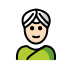 person wearing turban: light skin tone on OpenMoji