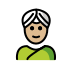 person wearing turban: medium-light skin tone on OpenMoji