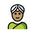 woman wearing turban: medium skin tone on OpenMoji