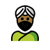man wearing turban: medium-dark skin tone on OpenMoji