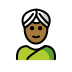person wearing turban: medium-dark skin tone on OpenMoji