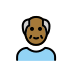 할아버지: 진한 갈색 피부 on OpenMoji