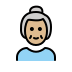 old woman: medium-light skin tone on OpenMoji