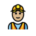construction worker: medium-light skin tone on OpenMoji