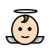 baby angel: light skin tone on OpenMoji