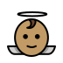 baby angel: medium skin tone on OpenMoji