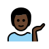 man tipping hand: dark skin tone on OpenMoji