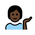 person tipping hand: dark skin tone on OpenMoji