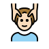 man getting massage: light skin tone on OpenMoji