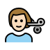 man getting haircut: light skin tone on OpenMoji