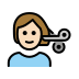 ตัดผม: โทนผิวสีขาว on OpenMoji