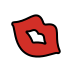 kiss mark on OpenMoji
