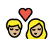 kiss: medium-light skin tone on OpenMoji