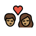 kiss: medium skin tone on OpenMoji